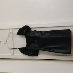 H&M black leather dress (bowties in the back)